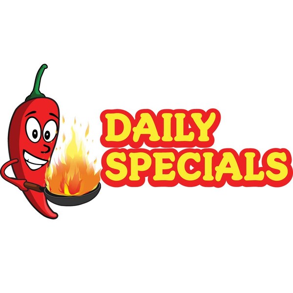 DAILY SPECIALS Concession Decal sign cart trailer stand sticker equipment, D-DC-16-Daily Specials